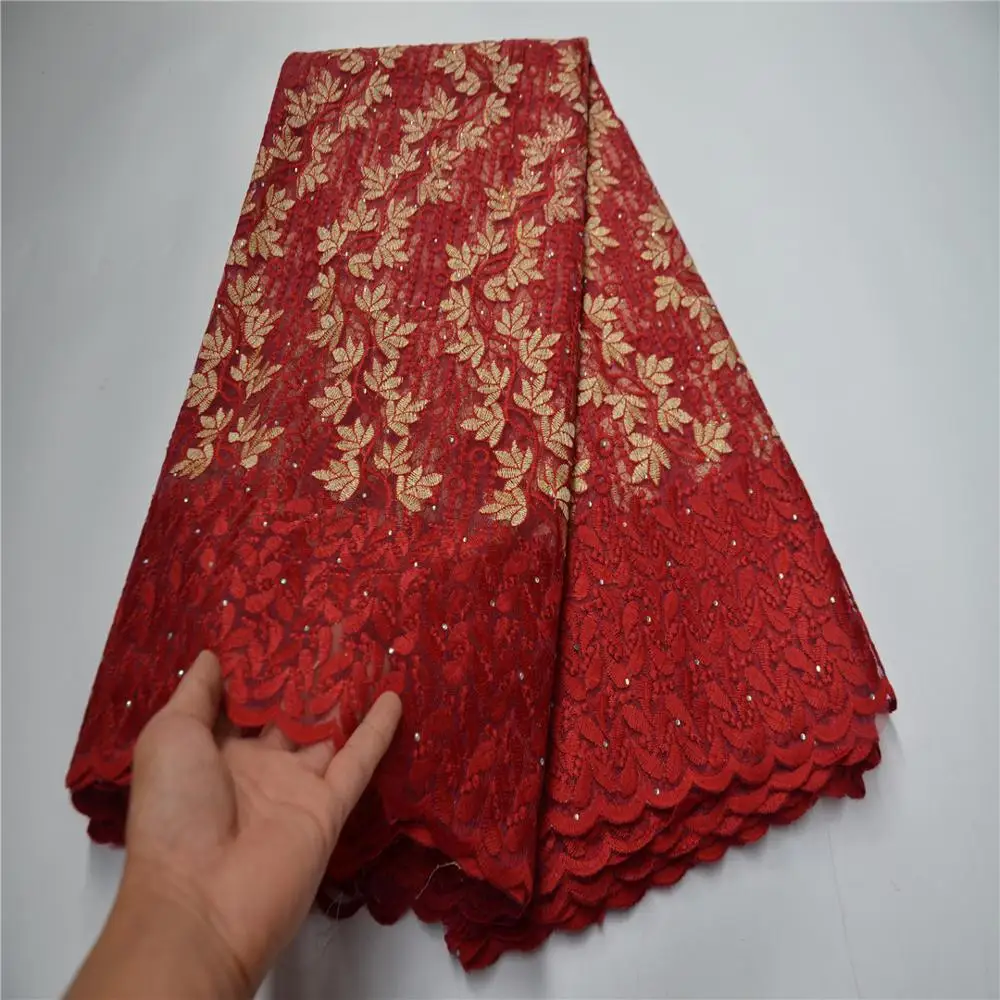 

African Lace Fabric 2020 Embroidered Nigerian Guipure Net Laces Fabric Bridal High Quality French Tulle Lace Fabric For Dress