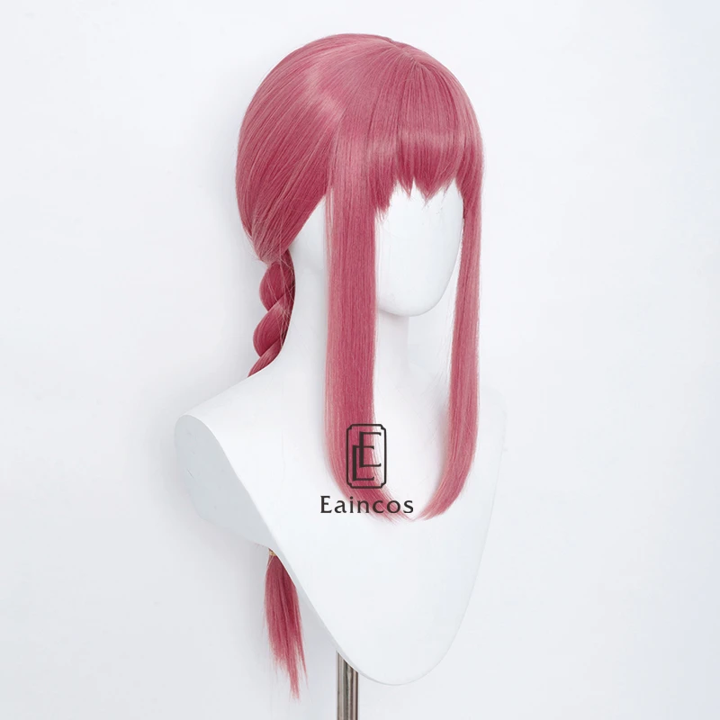 Аниме бензопила человек макима Косплей Хэллоуин парик 70 см Длинные розовые