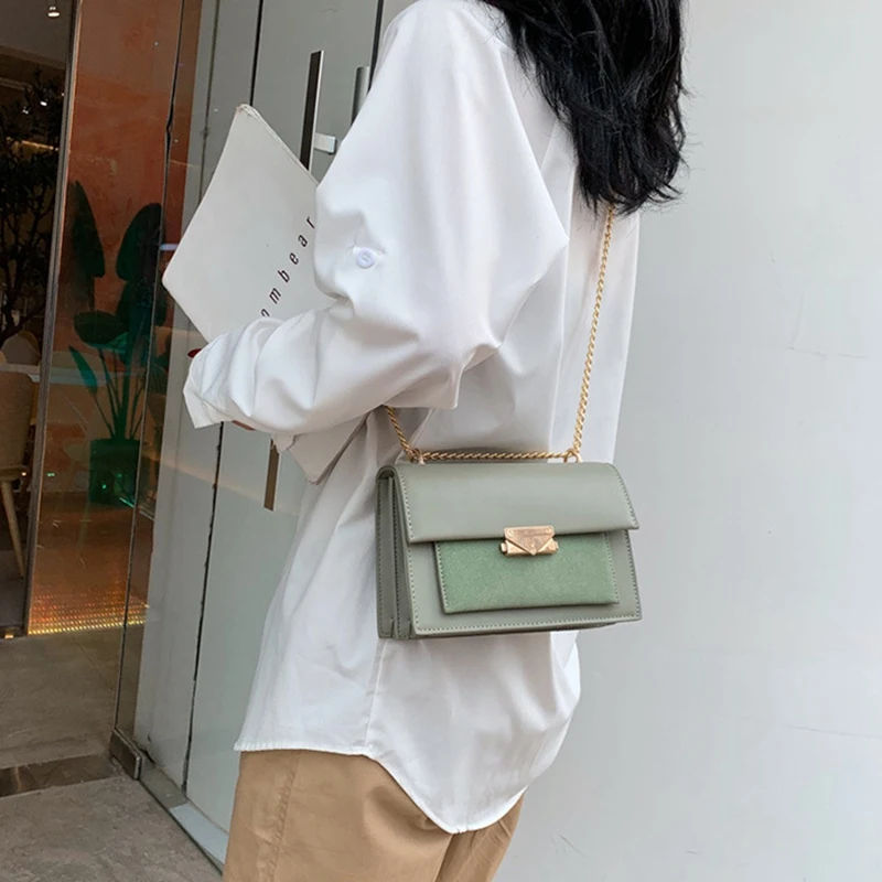 Скраб ПУ сумки через плечо для женщин сумка леди цепи и кошельки дорожная