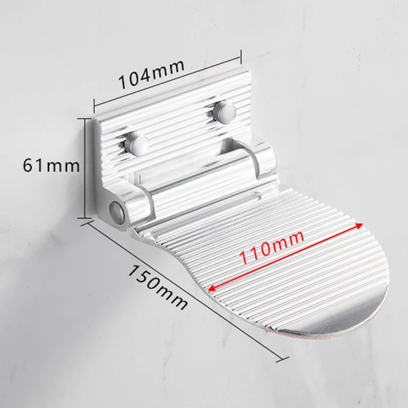 

space aluninum bathroom pedal shower room Anti-slip Safety Foot Rest safety pedal hanger bathroom shelf accessory