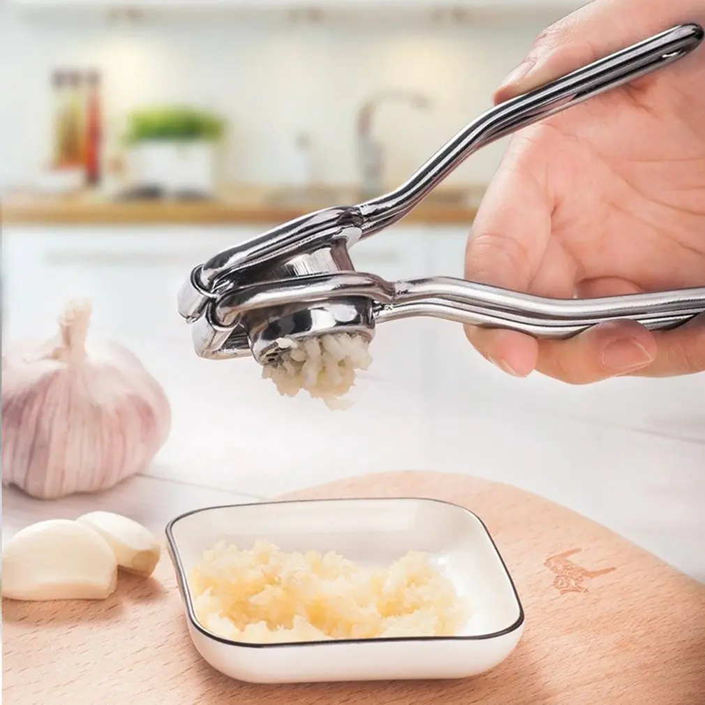 

Premium Metal Garlic Press Garlic Mincer Chopper Crusher Presser Slicer Grater Squeezer With Great Handle Kitchen Tools