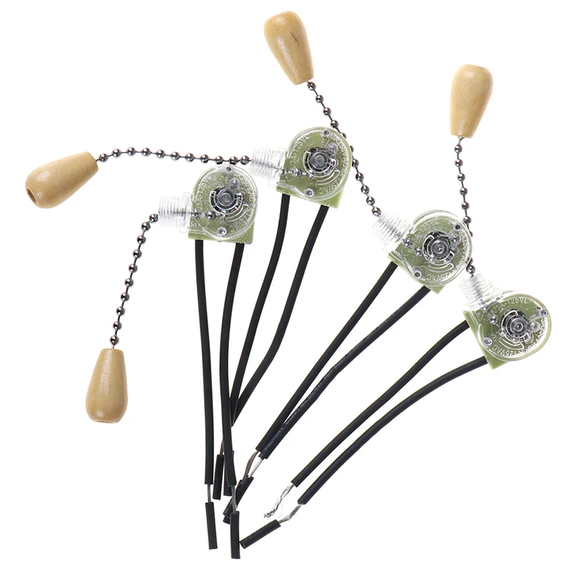 

4pcs/Lot Universal Wall Light Pull Switch Home Ceiling Fan Lamp Pull Chain Cord Switch Set Replacement Tools 3A/250V