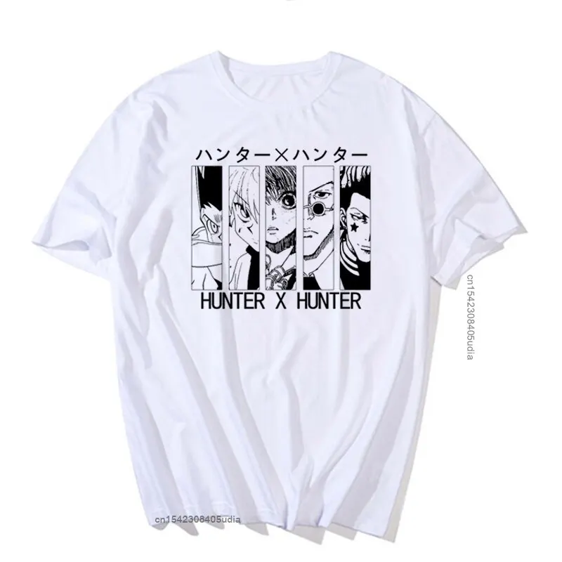 Fashion Men'st Shirt Unisex Short Sleeve Tshirt Kurapika Anime Hunter X Hunter Killua Zoldyck T-Shirt Streetwear Casual Tops