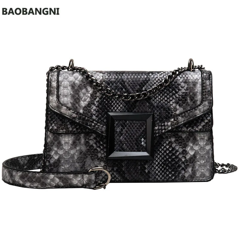 

Women's Bag Snake Print Shoulder Bag Vintage Crossbody Women's Shoulder Bag Luxury Leather Messenger Bag Sac A Main