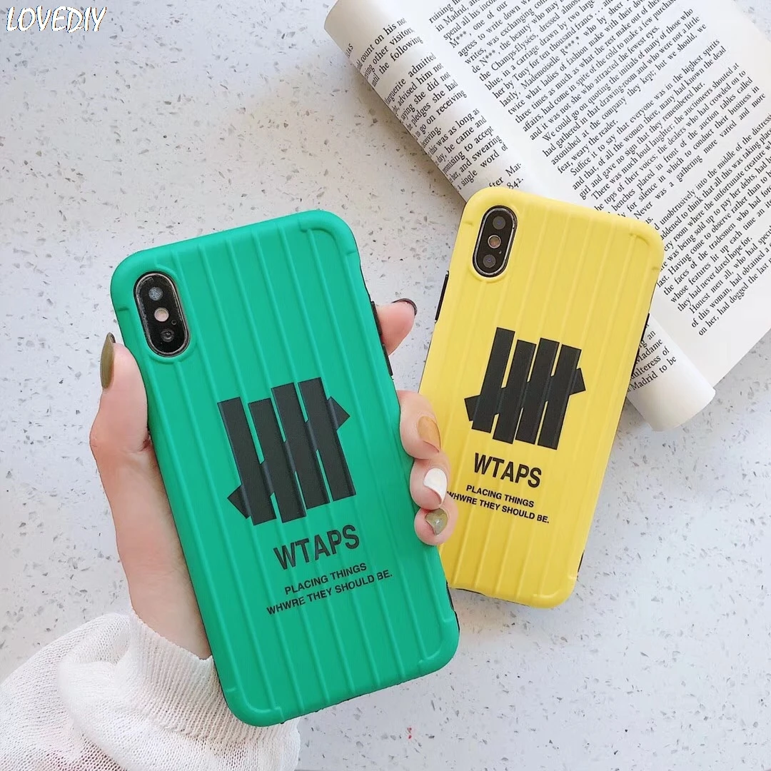 Японский WTAPS Непобедимый 3D чехол для APPle iPhone 7 7Plus 8 8Plus 6 s Plus X XS Max Xr мягкий imd |