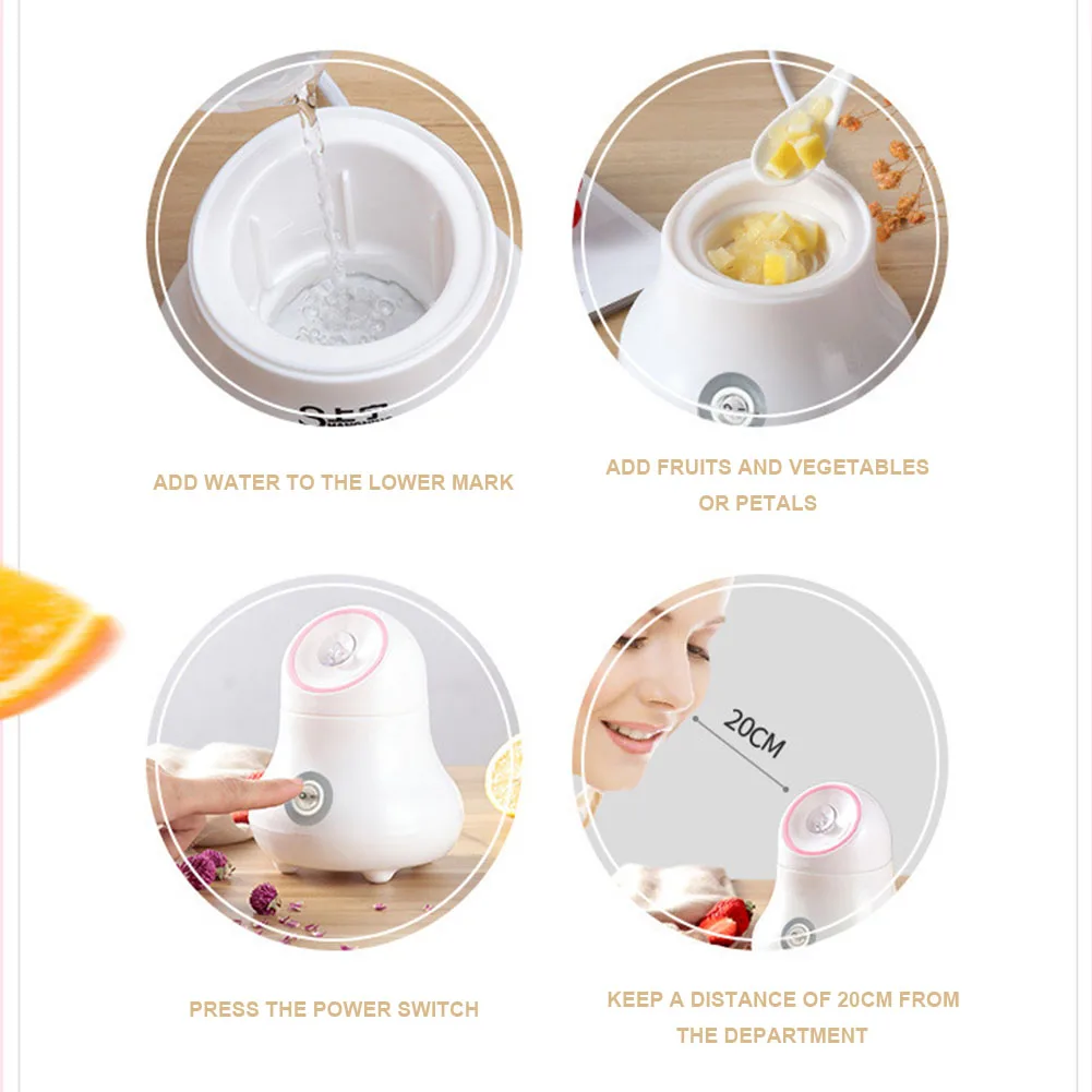 

Home Pores Device Detachable Nozzle Portable Spa Facial Steamer Mist Humidifier Moisturizing Deep Cleaning Blackhead Removing