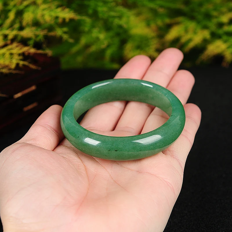 Настоящий зеленый танглиновый нефритовый браслет нежный и элегантный женский