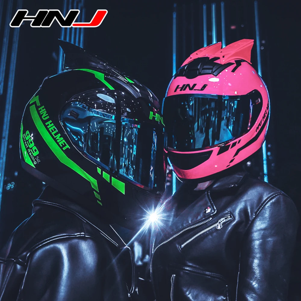 

HNJ Motocross Casco Moto Motorcycle Off-road Helmet Full Face Moto Motorbike Riding Racing Helmets With Corner DOT Approved