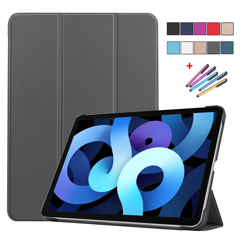

Чехол для iPad Air 2020, чехол Coque 10,9 дюйма, Магнитный защитный чехол тройного сложения, кожаный защитный чехол для iPad Air 4, чехол для iPad Air 4 2020