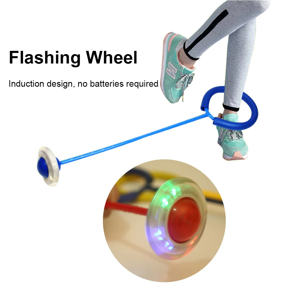 Веселые прыгающие мячи одна ступня мигающий мячик скакалки спортивные