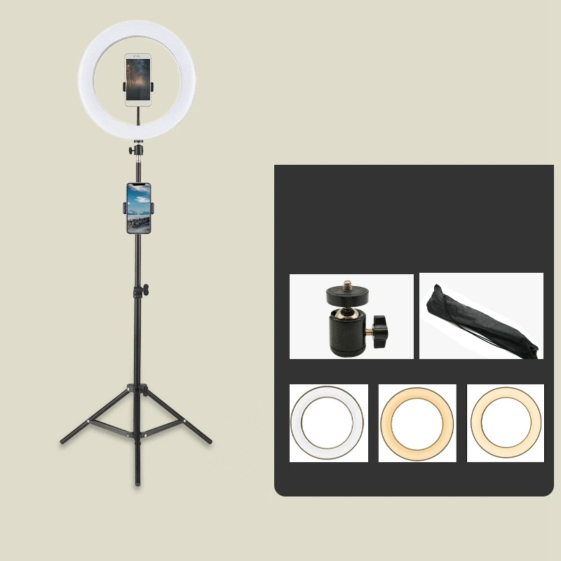 

Hoop Ringlights/Selfie Ring Light LED Dimmable Lamp with Tripod Stand Ringlight for Tiktok Youtube Live Stream