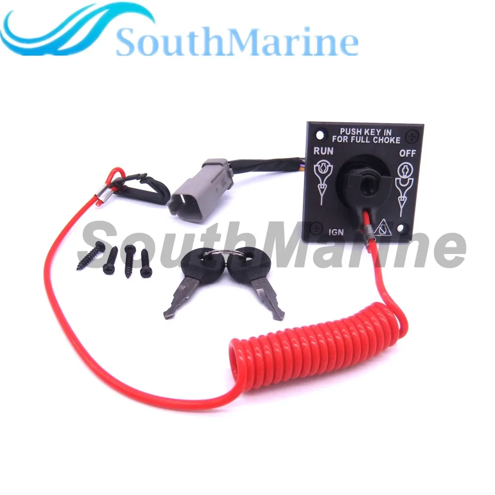 176408 0176408 Single Engine Ignition Starter Cut Off Switch With Keys for Johnson BRP Evinrude Outbound Engine