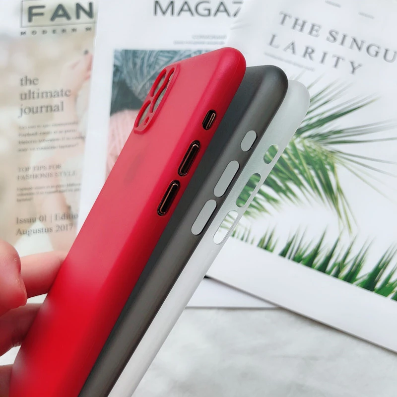 

0.3mm Ultra Thin Hard Soft Case For iPhone 11 X Xr Xs Max Matte Plastic Fashion Back Cover For iPhone 6 6S 7 8 Plus 11Pro Max