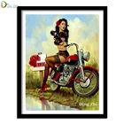 Алмазная вышивка 5D ретро мотоцикл красавицы вышивка крестиком Сделай Сам алмазная живопись распродажа привлекательная красивая картина искусство мозаика плакат