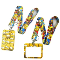 classic anime yellow funny cartoon characters neck strap lanyard for keys lanyard card id holder key chain for gifts