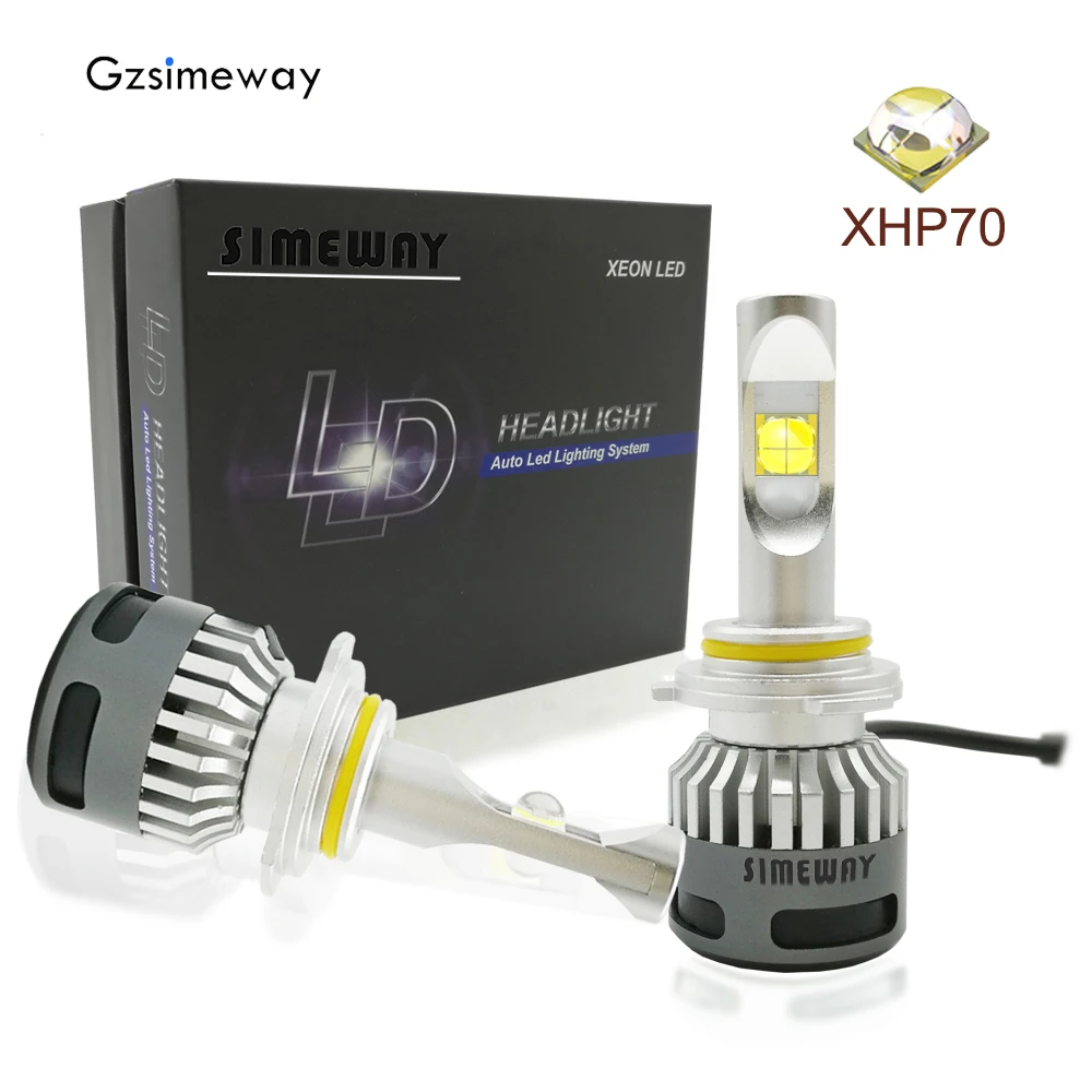 2 шт. 9005 hb3 led 12000lm H7 110W лампа для автомобиля H1 H4 H13 H8 H9 D2S HIR2 9006 9004 Авто фары 6000K лампы H11
