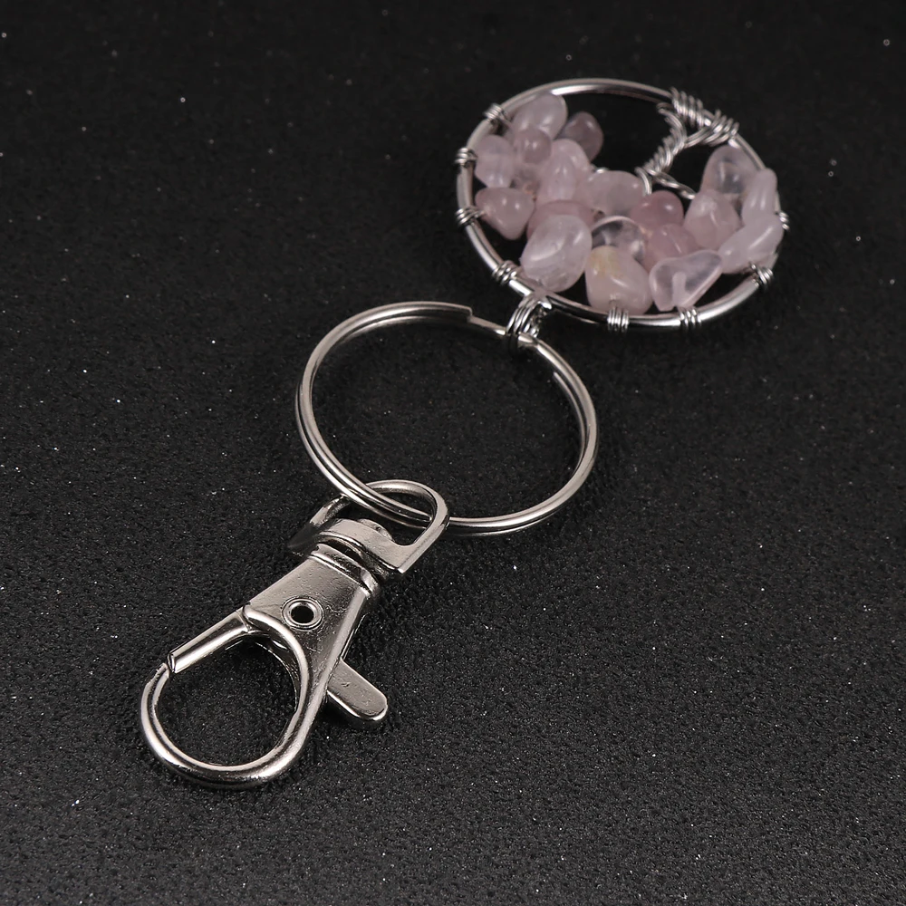 Природный чип гравий 7 Чакр проволока оберточная Подвеска &quotДрево жизни&quot