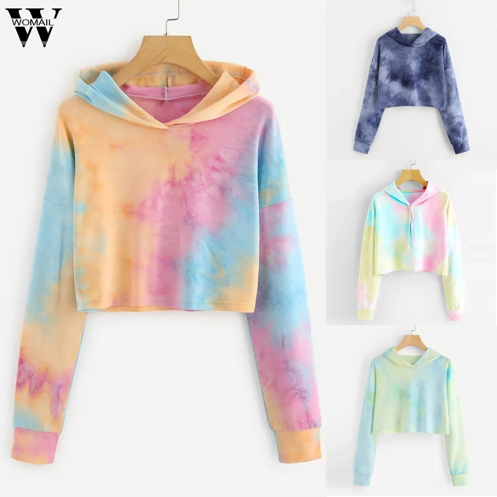 Свитшоты Womail Женская толстовка с принтом в стиле пэчворк Осенний пуловер длинным