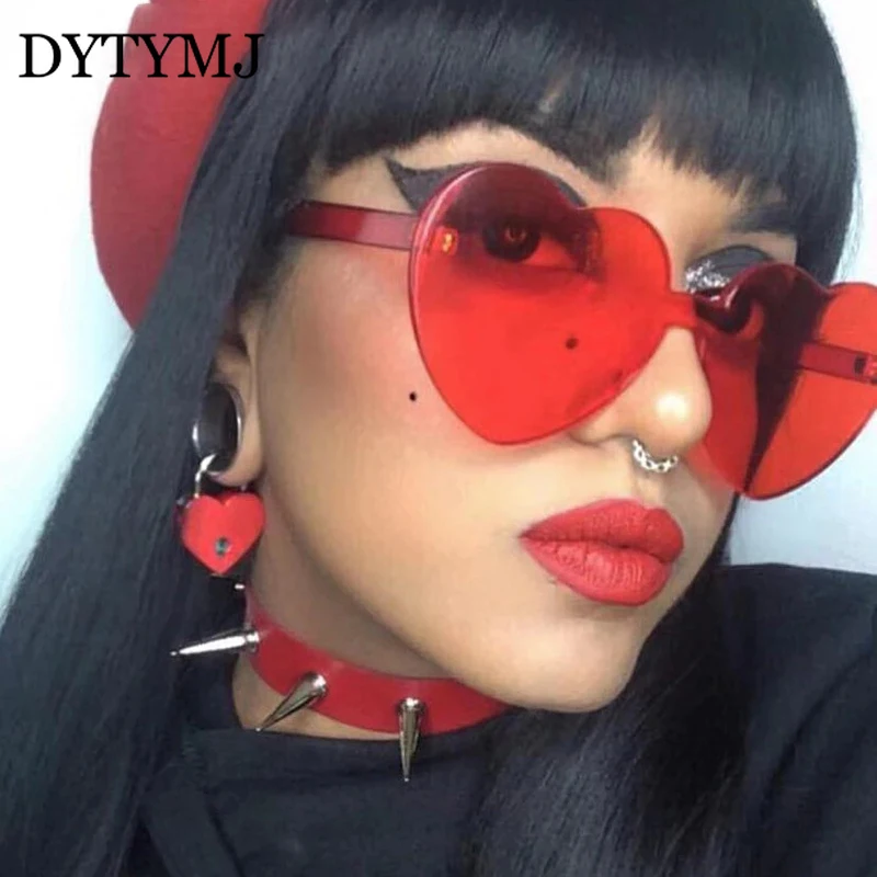 

DYTYMJ Love Heart-shaped Sunglasses Women 2020 Luxury Brand Glasses Women Funny Sun Glasses Women Vintage Oculos De Sol Feminino