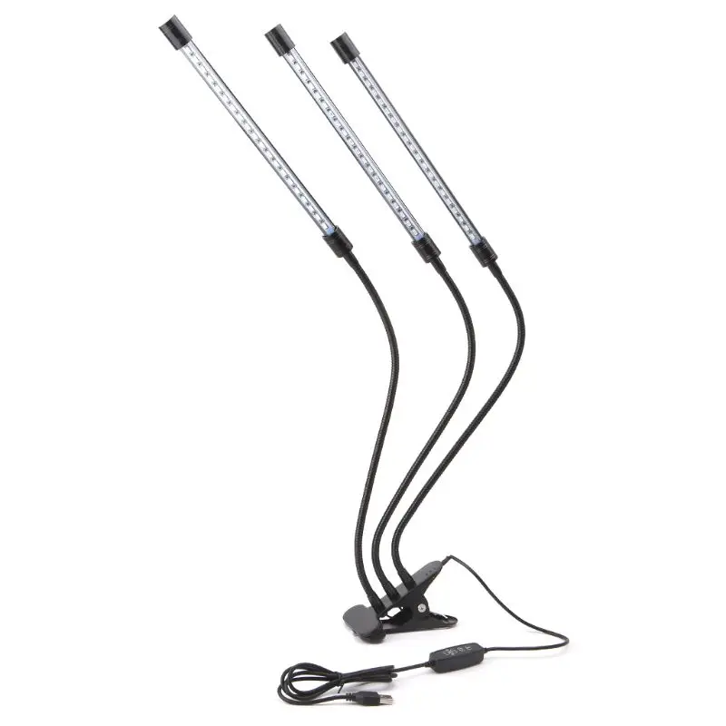 

27W LED Plant Grow Light Timing 3-head Indoor Plant Crowth Lamp For Greenhouse