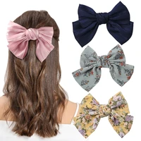 new ribbon hairgrips big large bow hairpin for girls women satin trendy ladies hair clip new cute barrette hair accessories