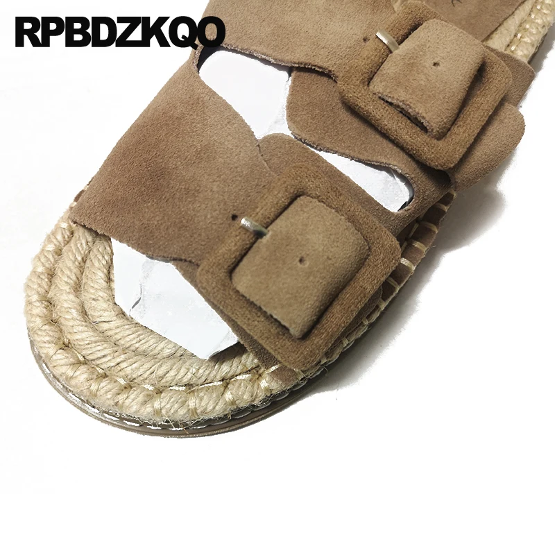 Большой размер высокое качество Flatforms платформе коричневый роскошная обувь