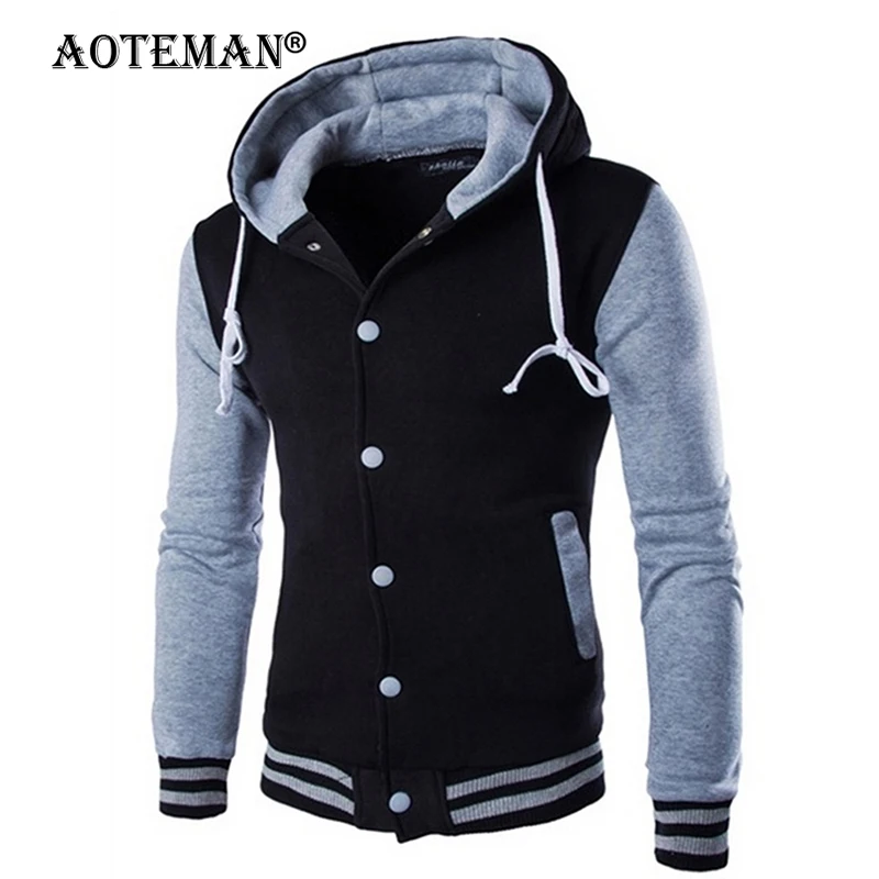 

Men Hooded Jackets Bomber Baseball Coats Men Clothing Autumn Spring Outwears Windbreaker Male Fashion 2020 Branded Jacket LM193