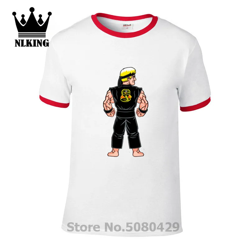 Мальчик каратист футболки Ретро Единоборства 80's Футболка с принтом Cobra Fighter Kai