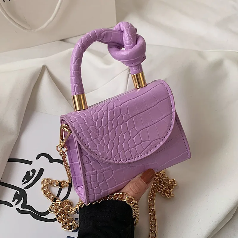 

Designer Women PU Leather Mini Shoulder Bags 2021 Female Chain Crossbody Bag Travel Handbags Stone Pattern Wallet Messenger Bags