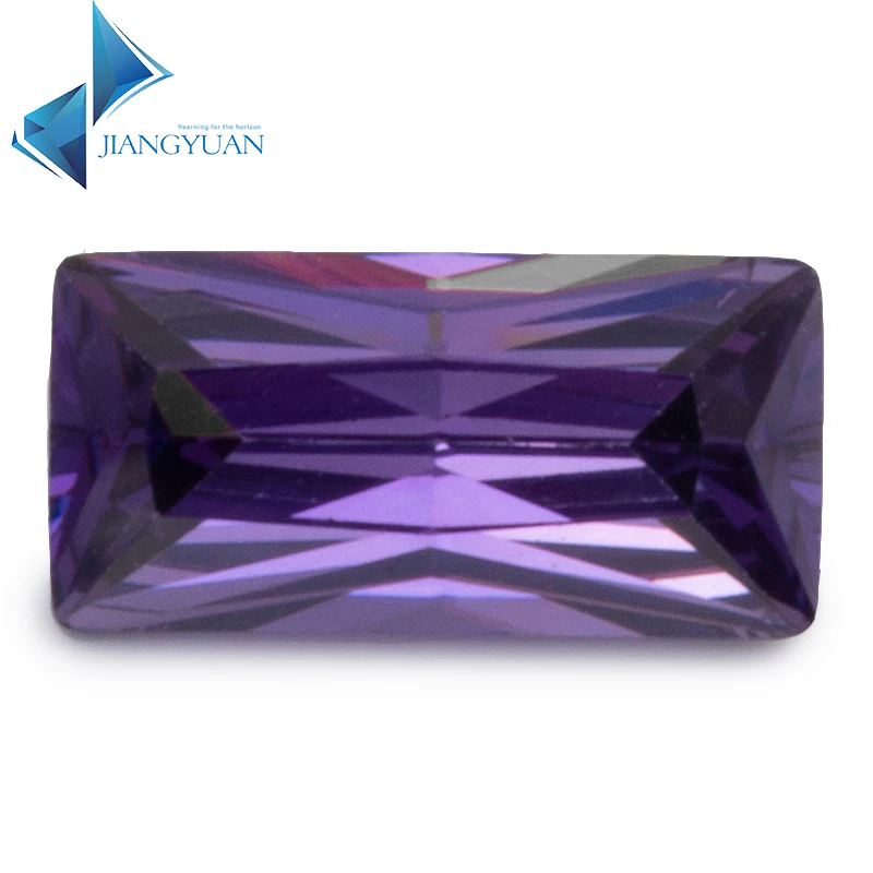 

50Pcs 3x7~6x12mm Rectangle Shape Purple Red Color CZ Stone Synthetic Gems Brilliant Cut Cubic Zirconia Stone For ring