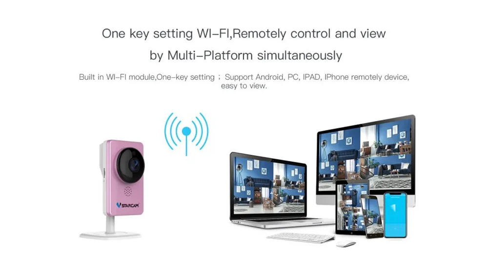 Vstarcam C60S 180 градусов панорамная камера Рыбий глаз объектив wifi IP камера обнаружения движения видеокамера 720/960/1080p опционально