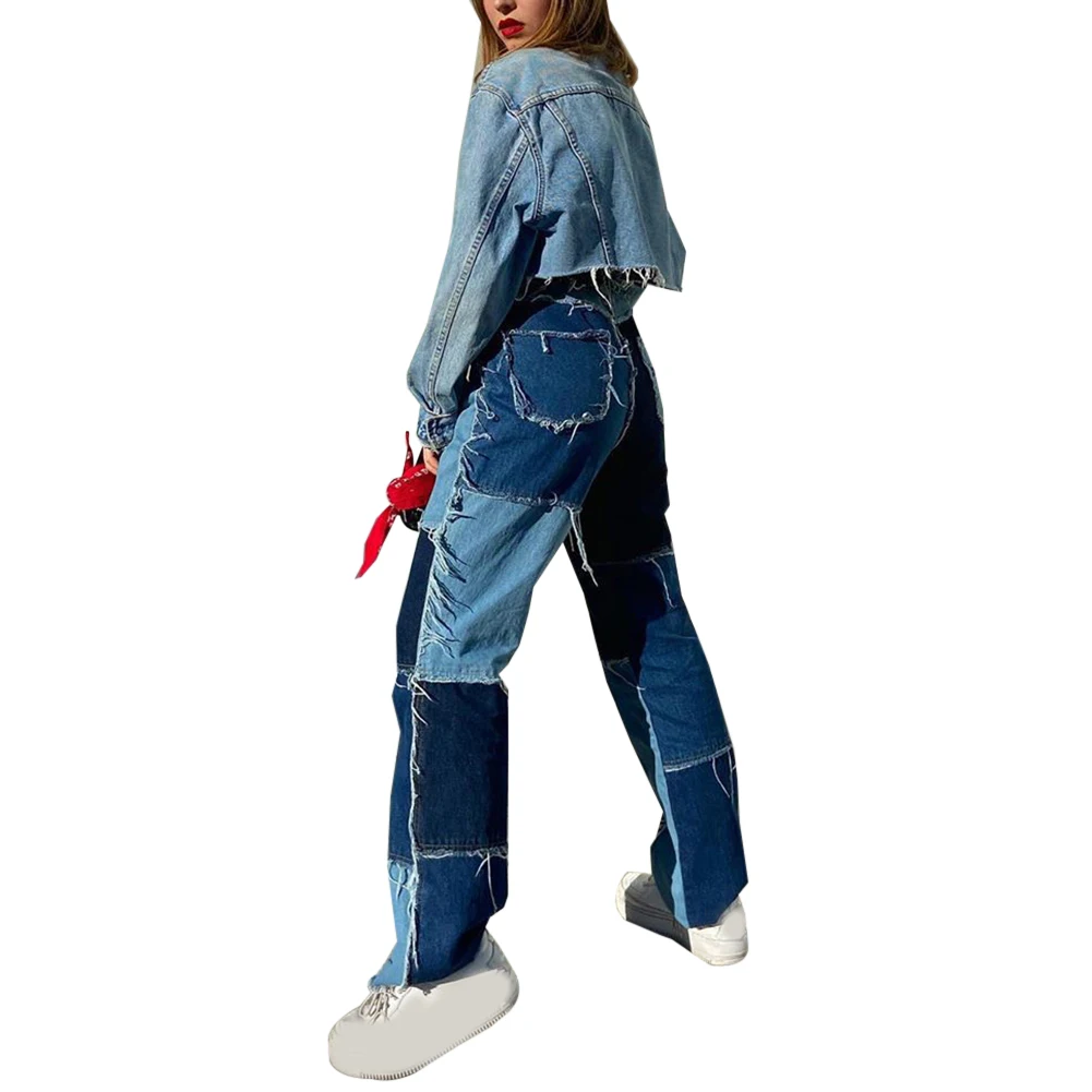Женские джинсы с завышенной талией Y2K повседневные длинные брюки женские модные
