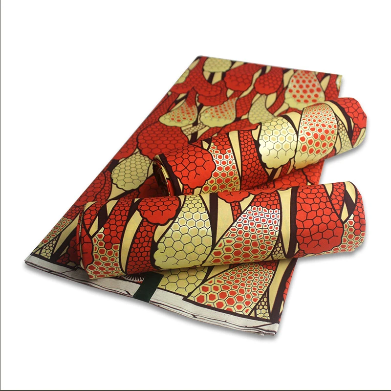 

Lastest African Golden Wax Fabrics Cotton Prints Nigerian Rapper Batik Ankara Nice New Coming Veritable Wax Material 6yards
