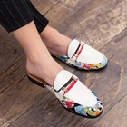 Мужские полуботинки, черные кожаные туфли, мужские мюли, повседневная обувь, модные полуботинки из искусственной кожи, мужская обувь 2020