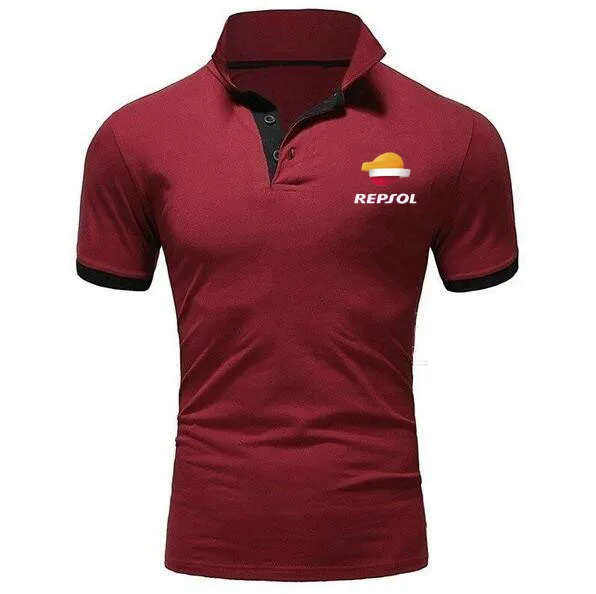 Футболка-поло мужская с коротким рукавом спортивная рубашка отложным воротником