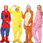 Зимние пижамы-кигуруми, комбинезон для взрослых и детей, Пикачу, комбинезон для сна для девочек и мальчиков, комбинезон для косплея, Детская мультяшная Пижама