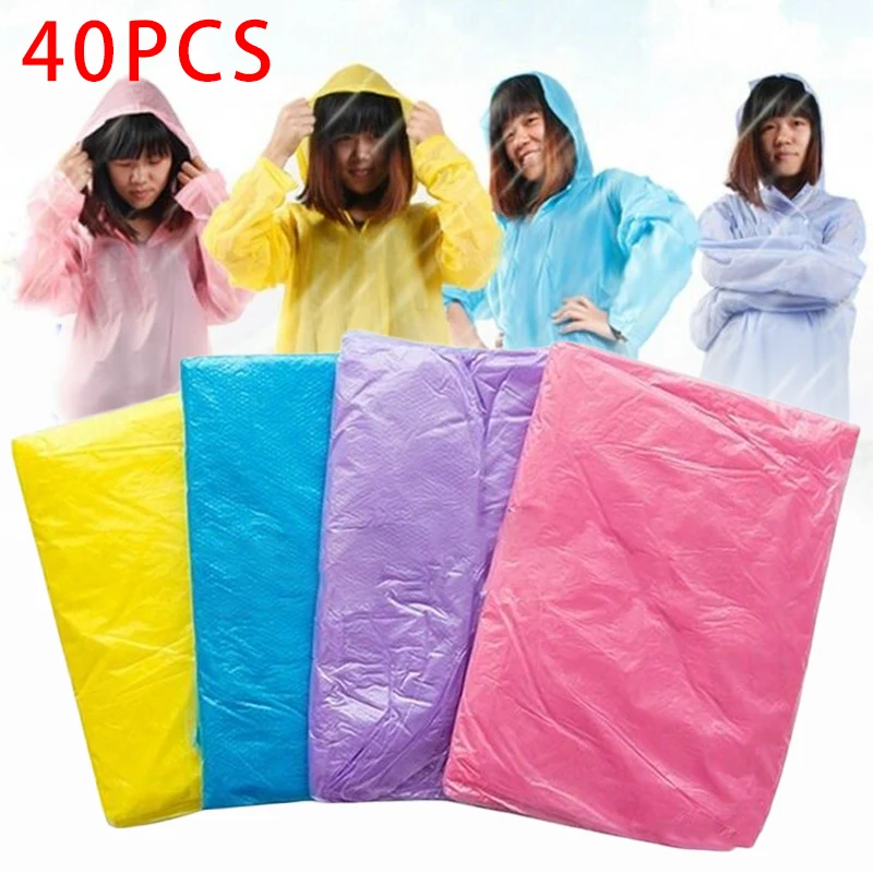 Disposable Raincoat Adult Unisex Waterproof Camping Festival Poncho Outdoor Hood Poncho Travel Camping Must Rain Coat Unisex Ran