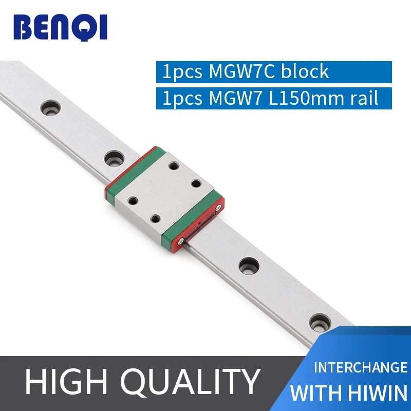 BENQI 7 мм линейная направляющая MGW7R-L150mm + MGW7C блок для станка с ЧПУ | Обустройство