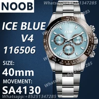 mens automatic mechanical top luxury brand watch 40mm 116506 ice blue noob arf 904l vsf clean aaa replica super clone sports zf