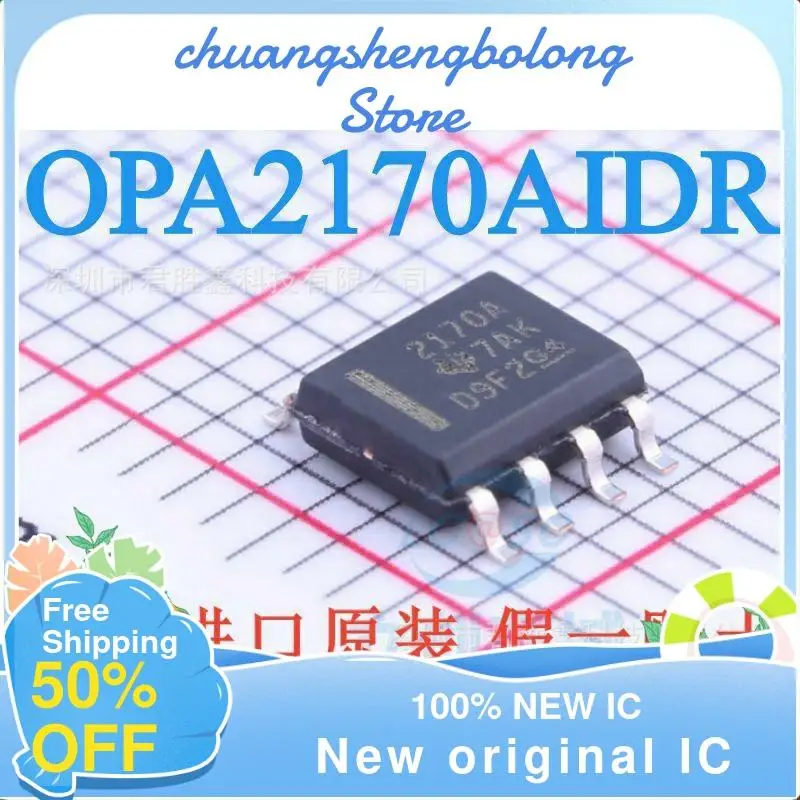 

10-200 шт., OPA2170AIDR SOP8 36 В, двухканальный чип операционного усилителя, новый оригинальный IC