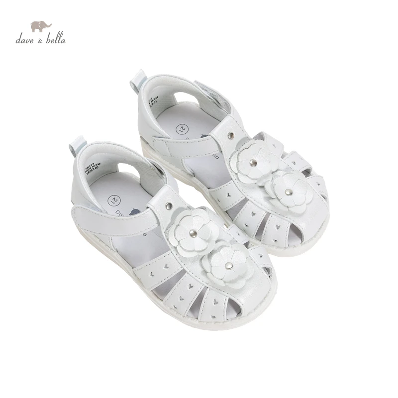 

DB16523 Dave Bella summer fashion baby girls floral appliques sandals new born infant shoes girl sandals cute shoes