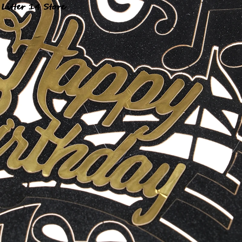 1 комплект музыкальная нота с днем рождения мультик пирожное фигурки жениха и