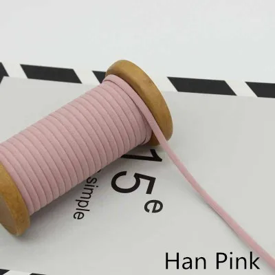Han pink Meetee 23 ярдов 5 мм веревка эластичная лента плечевой ремень для волос детское кольцо обувь DIY аксессуары ручной работы BD393 - Цвет: Han pink