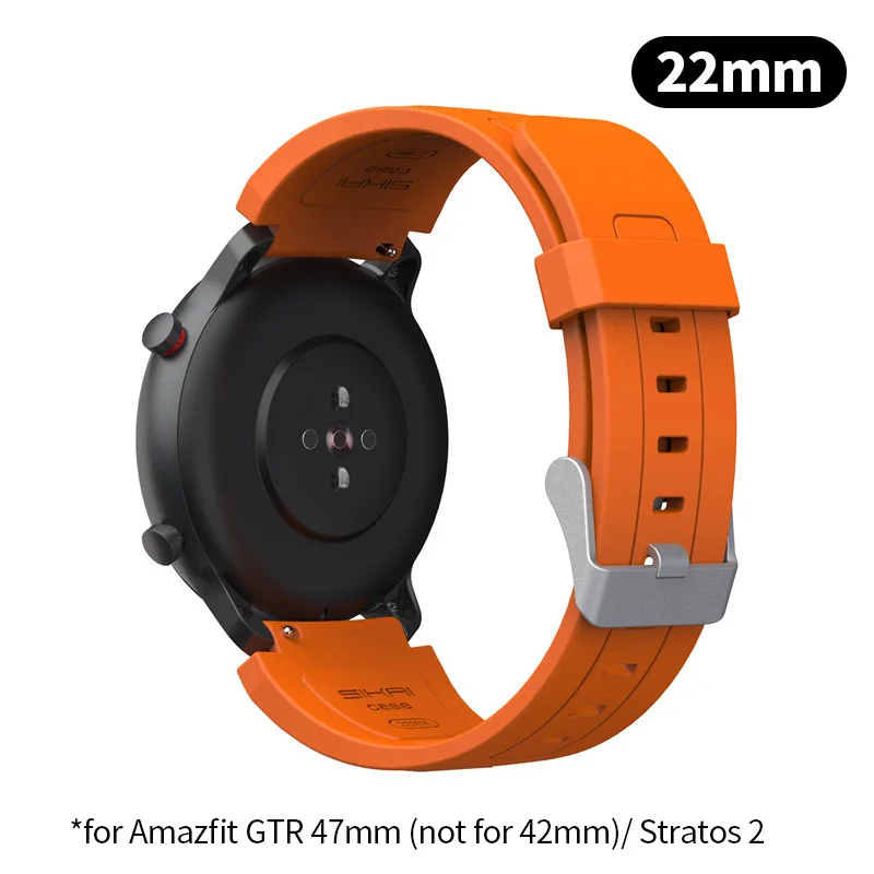 for GTR 47mm Для Amazfit bip GTR 42 мм 47 мм GTS Смарт-часы ремешок SIKAI сменный ремешок для xiaomi huami bip lite midong браслет 20 22 мм - Color: for GTR 47mm
