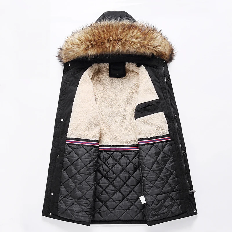 

BOLUBAO Men Hooded Parkas Coats Winter New Men's Plus Velvet Thick Warm Overcoat Solid Color Casual Parka Coat Male