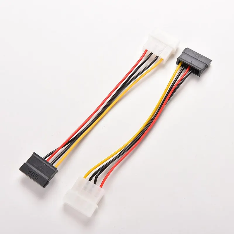 

2pcs 4 Pin IDE To 15 Pin SATA IDE To Serial ATA SATA Hard Drive Power Adapter Cable
