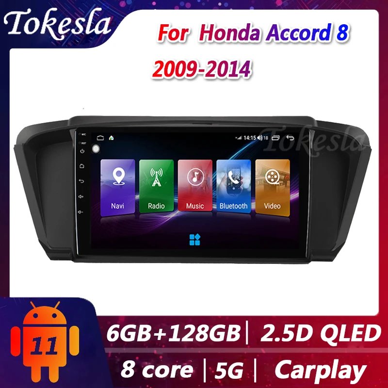 

Tokesla 9" Android 11 Car Radio For Honda Odyssey 8 Auto Central Multimedi Gps Navigation bluetooth Dvd Player 5G Dps 2009-2014