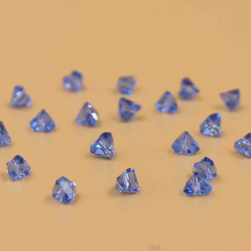 Оптовая продажа 6 мм 100 шт. треугольные бусины из австрийского хрусталя браслет
