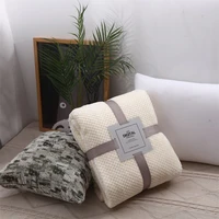 meijuner super soft blanket flannel fleece throw blanket solid color bedspread plush cover for bed sofa