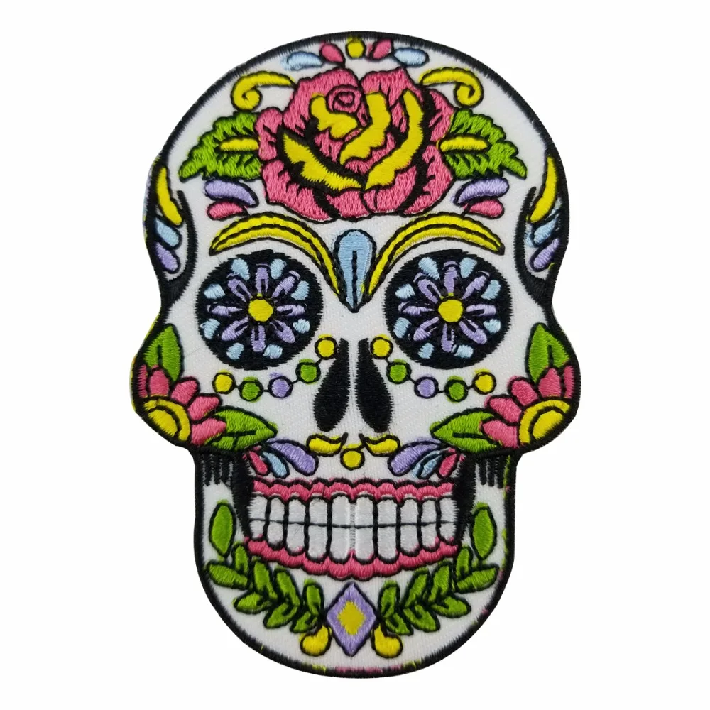 Наклейки на одежду с вышивкой в виде черепа|Заплатки| |